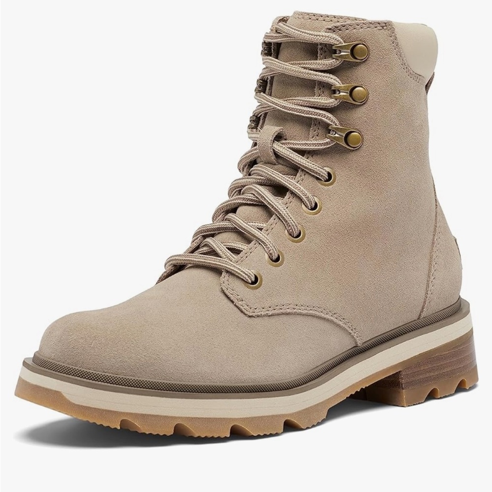 Sorel Women’s Lennox Taupe Waterproof Lace-up Boots 7